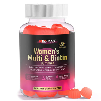 Redimas Multivitamin Gummies for Women, Chewable Adult Vitamin with Vitamins A, B, C, D, E, and Biotin, Gummy Format for Everyday Nutrient Inclusion RedimasBuy Supplements Australia