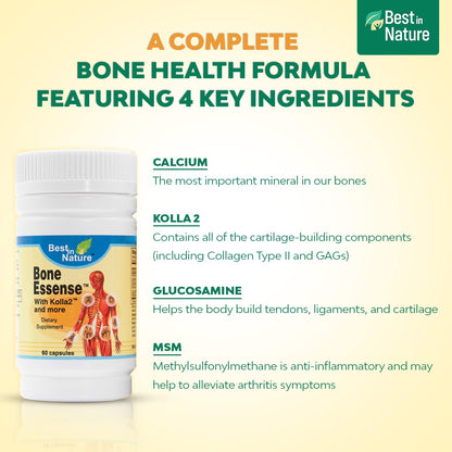 Best in Nature Bone Essense with Kolla2 (Type II Collagen) - Bone and Joint Health Supplement. (60 Count) Best in NatureBuy Supplements Australia