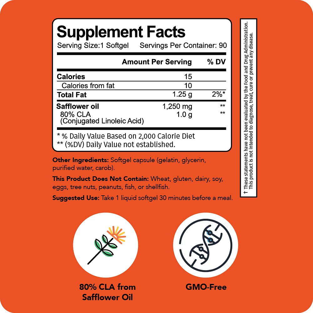 Vitamin Bounty CLA 1250mg - Conjugated Linoleic Acid, CLA for Women and Men, CLA Pills Vitamin BountyBuy Supplements Australia