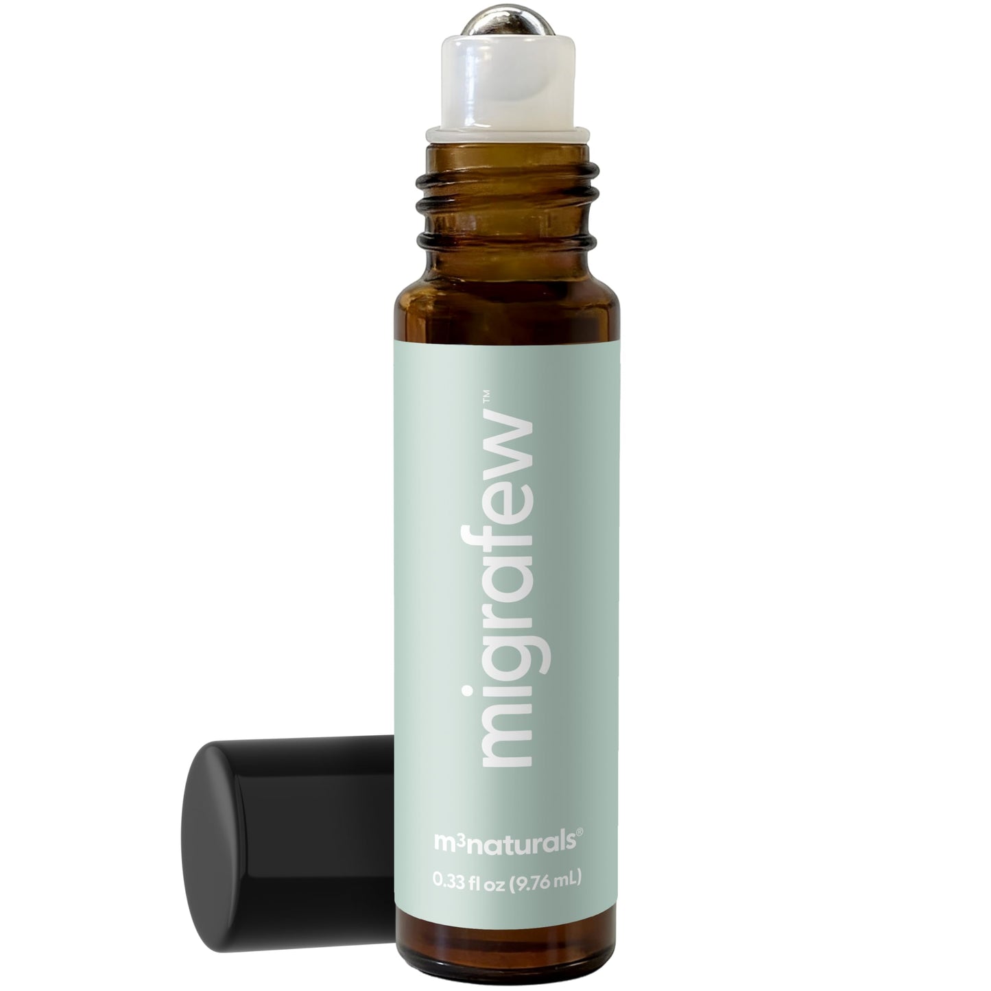 MigraFew Aromatherapy Migraine Roll On | Compact Headache Relief with Cooling Metal Roller for Head Tension and Pressure, Made with Peppermint, Spearmint and Lavender Essential Oils (0.33 FL oz) by M3 M3 NaturalsBuy Supplements Australia