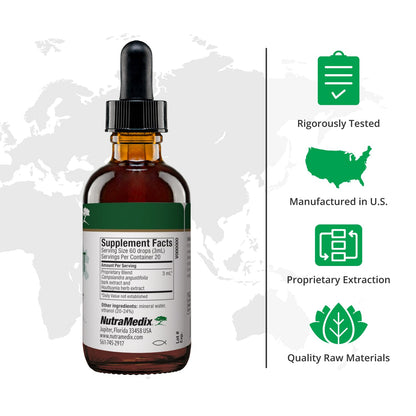 Nutramedix Nutra BRT - Liquid Herbal Supplement for Gut Health & Immune Support - Cumanda Bark & Houttuynia Leaf for Digestive Health - Immune System Booster Supplement (60mL) NutraMedixBuy Supplements Australia