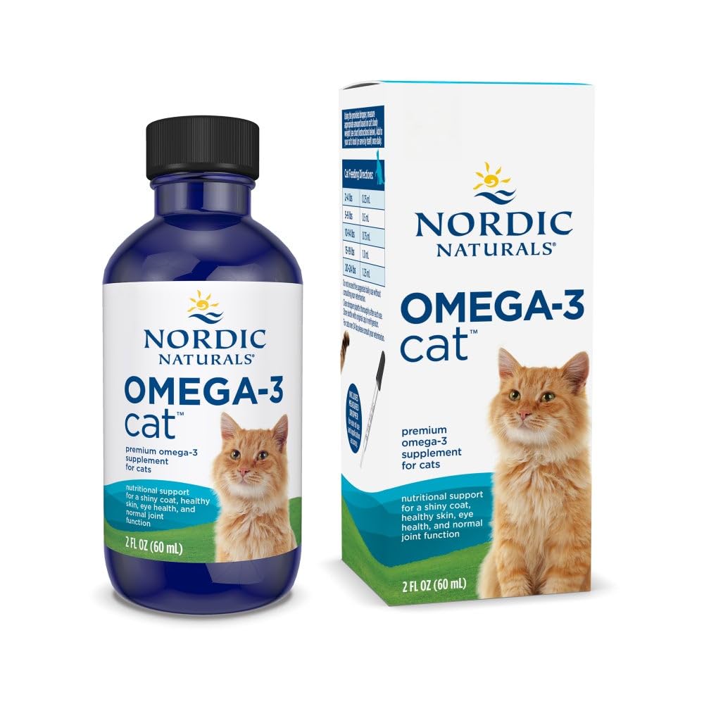 Nordic Naturals Omega-3 Cat, Unflavored - 2 oz - 304 mg Omega-3 Per One mL - Fish Oil for Cats with EPA & DHA - Promotes Heart, Skin, Coat, & Immune Health - Non-GMO Nordic NaturalsBuy Supplements Australia