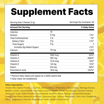 VITALBEAUTIE Super Retinol - Ingestible Liposomal Retinol & Vitamin C 1000mg Powder - Vegan K-Beauty Skin Supplement for Radiant Glass Skin & Tone, Dark Spot Care, 30 Packets VITALBEAUTIEBuy Supplements Australia