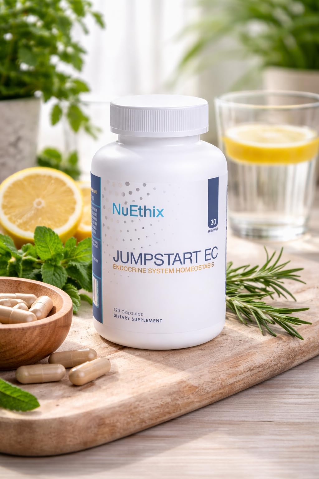NuEthix Formulations Jumpstart EC, Endocrine System Homeostasis Dietary Supplement, 120 Capsules NuEthix FormulationsBuy Supplements Australia