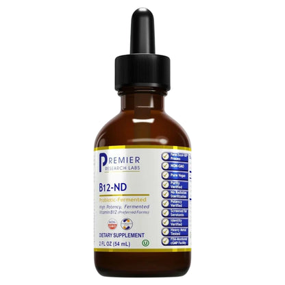Premier Research Labs B12-ND - Vitamin B12 Liquid, B12 Vitamins, B12 Drops, B-12 Tincture with Methylcobalamin, Adenosylocobalamin, Hydroxcobalamin, 1000 mcg B12 Per Serving - 2 Fl Oz Premier Research LabsBuy Supplements Australia