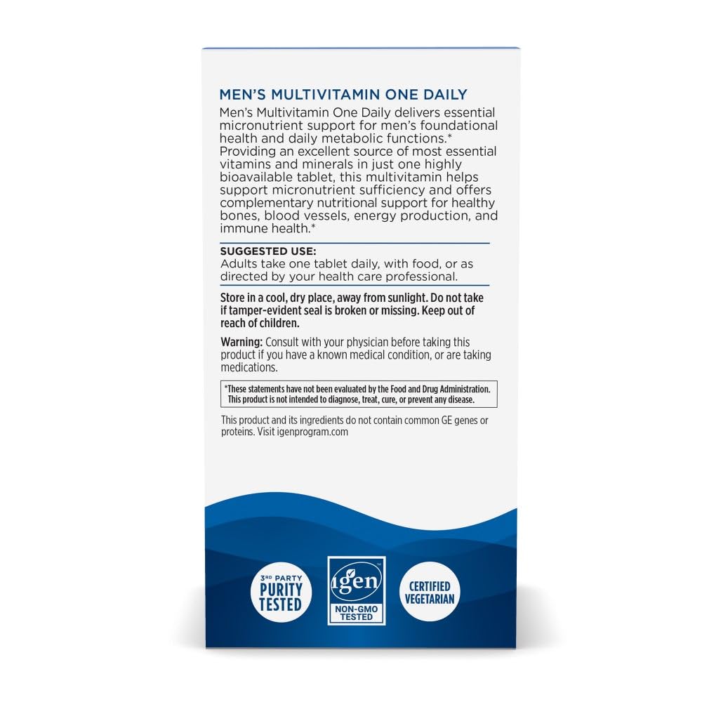 Nordic Naturals Men’s Multivitamin One Daily - Bone, Energy, & Blood-Vessel Support - Immunity Supplement - 20 Essential Nutrients - 30 Tablets - 30 Servings Nordic NaturalsBuy Supplements Australia