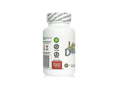 Liv D-Tox - 60 Capsules - Liver Detox and Cleanse Support Health Supplement, with Turmeric The Delgado Protocol for HealthBuy Supplements Australia