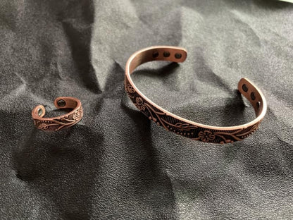 FASCIO Copper Bracelets and Copper Ring for Women Men,Adjustable Magnetic Lymphatic FASCIOBuy Supplements Australia