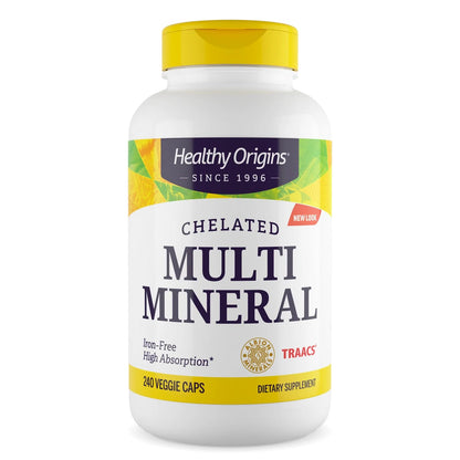 Healthy Origins Chelated Multi Mineral (Albion Minerals, Bioavailable, Non-GMO, Gluten Free), 240 Veggie Caps Healthy OriginsBuy Supplements Australia