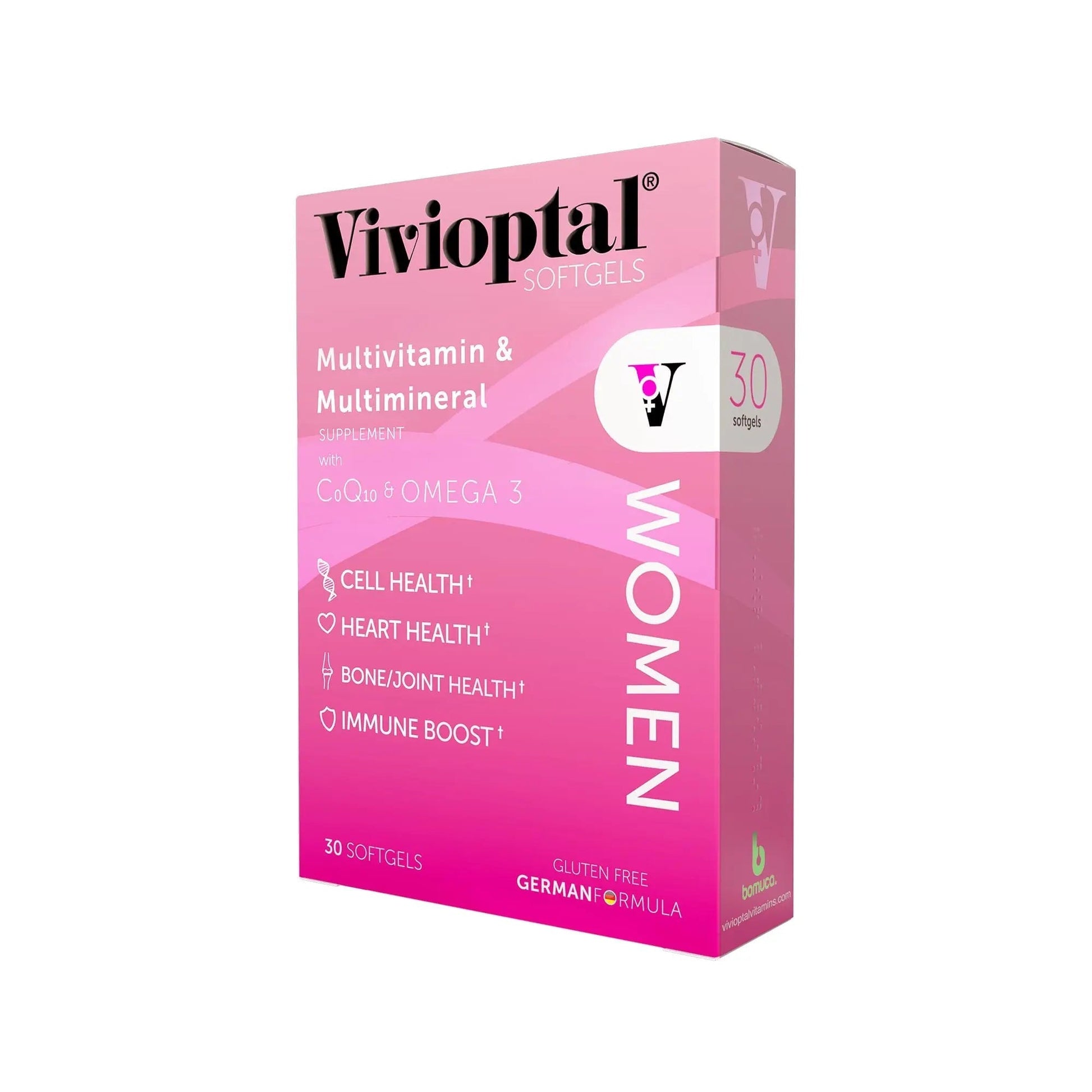 Vivioptal Women, 30 Capsules, CoQ10 & Omega-3, Multivitamin & Multimineral, Gluten Free, German Formula Vivioptal VitaminsBuy Supplements Australia