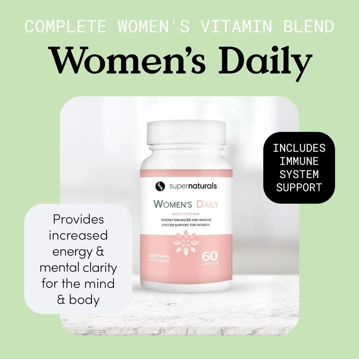 Super Naturals Health, Multivitamin for Women, Immune Defense Supplement Multivitamin Capsules, Vegan Supplements for Women - 60 Capsules JLM NUTRITIONALSBuy Supplements Australia