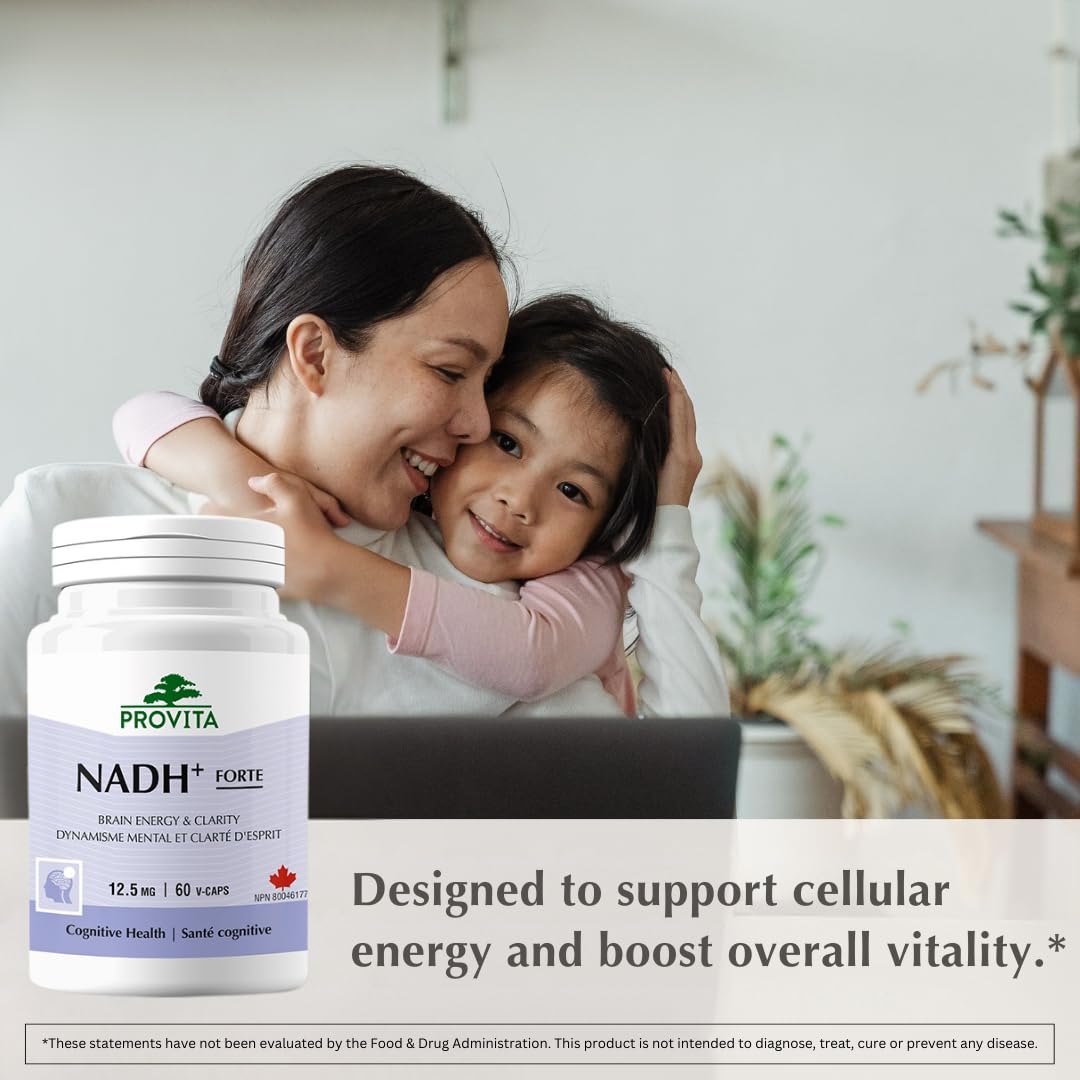 PROVITA NADH+ Forte | Cognitive Support Supplement with NADH, Coenzyme Q10 & Chlorophyll | Energy Support, Focus, Mental Clarity & Brain Health | Vegan Capsules | High Absorption Cellular Formula PROVITABuy Supplements Australia
