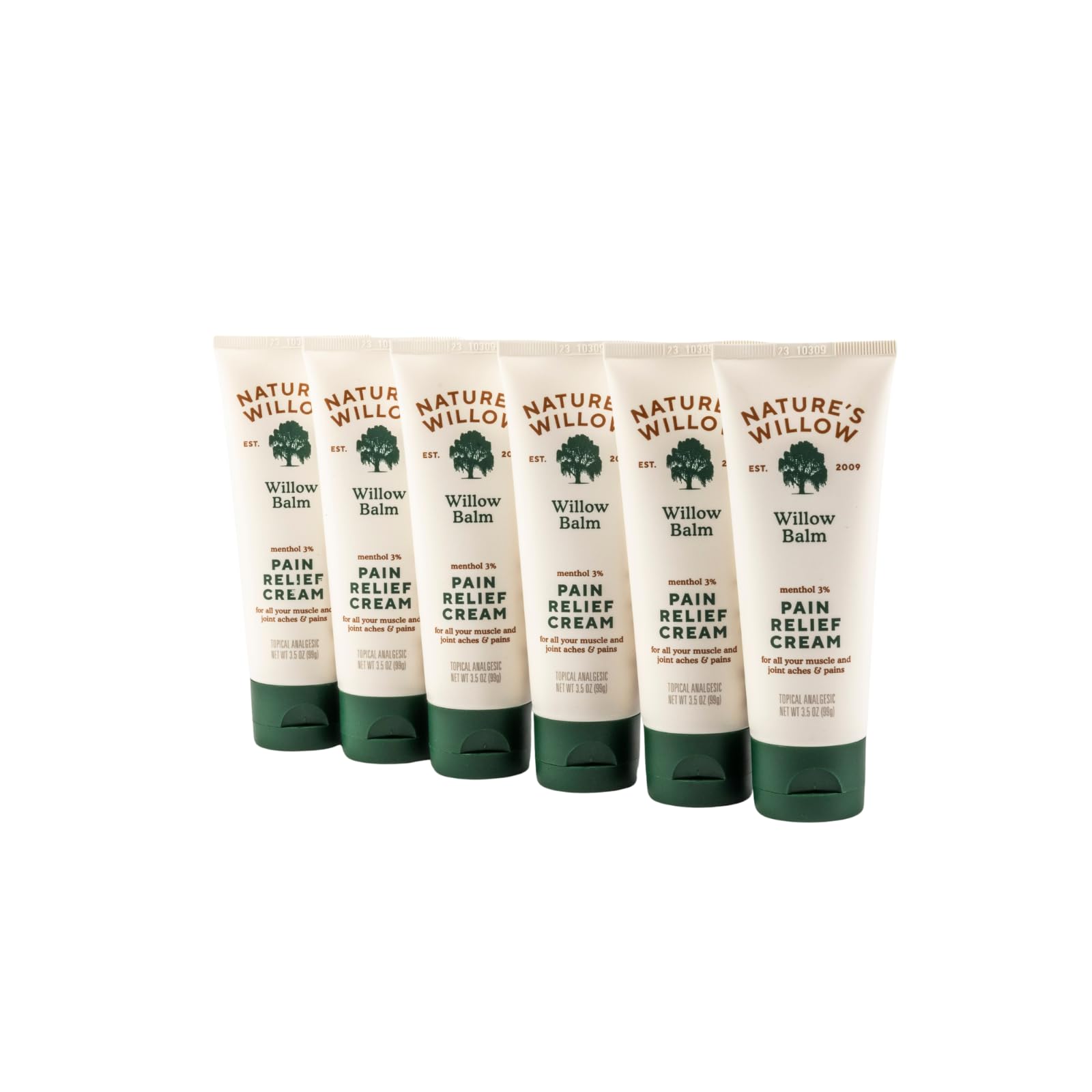 Nature's Willow Willow Balm Natural Pain Relief Cream for Muscles & Joints | Fast-Acting with Willow Bark & Menthol | Free from Artificial Fragrances & Dyes | 6-Pack | 3.5 fl oz Nature's WillowBuy Supplements Australia