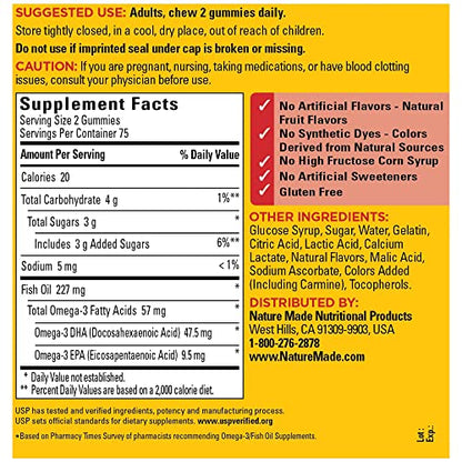 Nature Made Fish Oil Gummies, Omega 3 Fish Oil Supplements, Healthy Heart Support Nature MadeBuy Supplements Australia