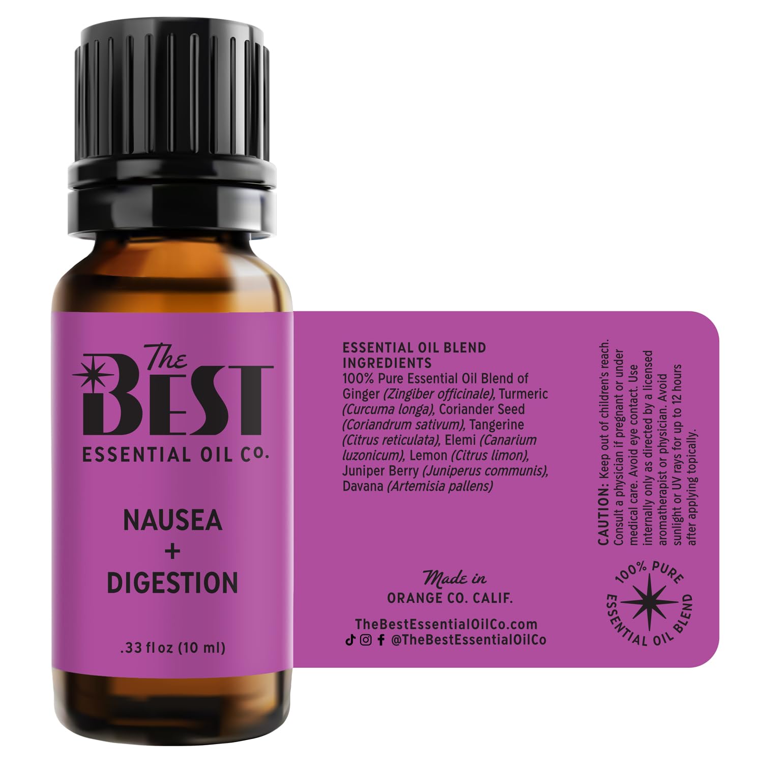 The Best Nausea + Digestion Essential Oil Blend- Premium Grade- 100% Pure & Natural for Aromatherapy The Best Essential Oil CoBuy Supplements Australia