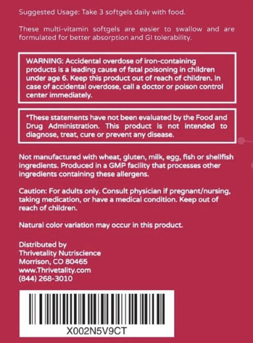 ONE Woman Bio-Optimized Multi-Nutrient by Thrivetality | Women's Multivitamin | #1 Physician Formulated | Science Based | Clinically Proven | Thrivetality NutriscienceBuy Supplements Australia