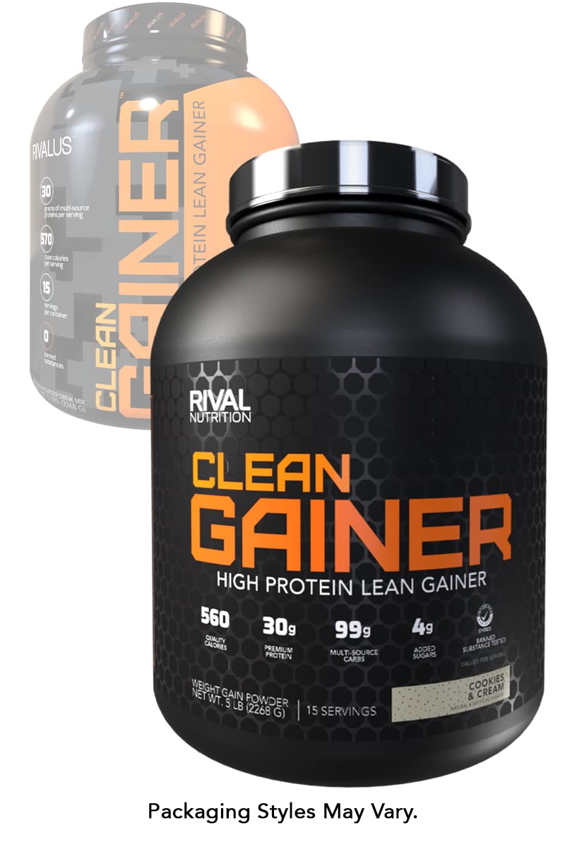 Rivalus Clean Gainer - Cookies & Cream, 5lbs RivalusBuy Supplements Australia