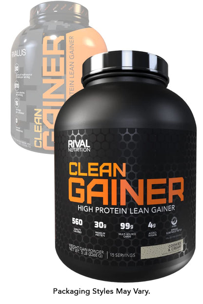 Rivalus Clean Gainer - Cookies & Cream, 5lbs RivalusBuy Supplements Australia