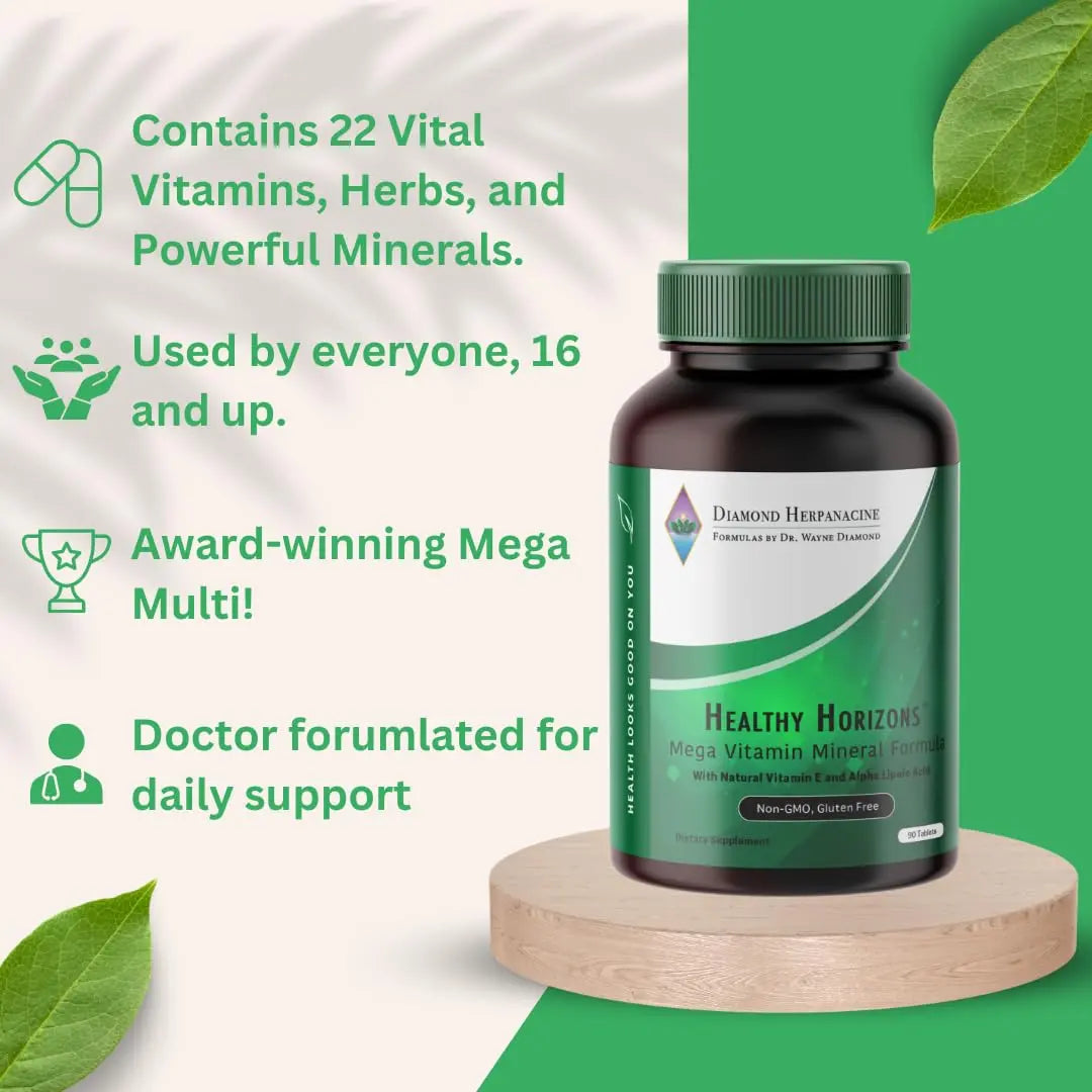 Herpanacine Diamond Healthy Horizons Multivitamin - Natural Multivitamin to Support Stress Relief and Provide Essential Nutrients HerpanacineBuy Supplements Australia