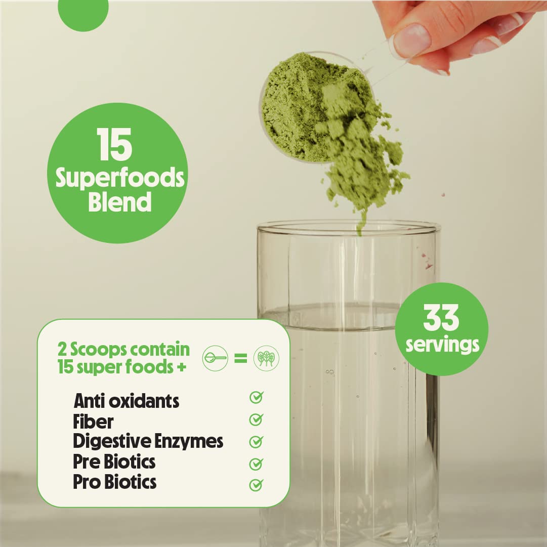 Better Alt Greens Powder, Helps Reduce Bloating, 15 Super Greens- Blend of Spirulina Better AltBuy Supplements Australia