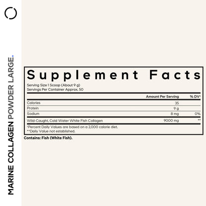Codeage Marine Collagen Powder - Wild-Caught Hydrolyzed Fish Collagen Peptides - Type 1 & 3 Collagen Protein Supplement - Amino Acids for Skin, Hair, Nails - Paleo Friendly, Non-GMO, 15.87 Ounces CodeageBuy Supplements Australia