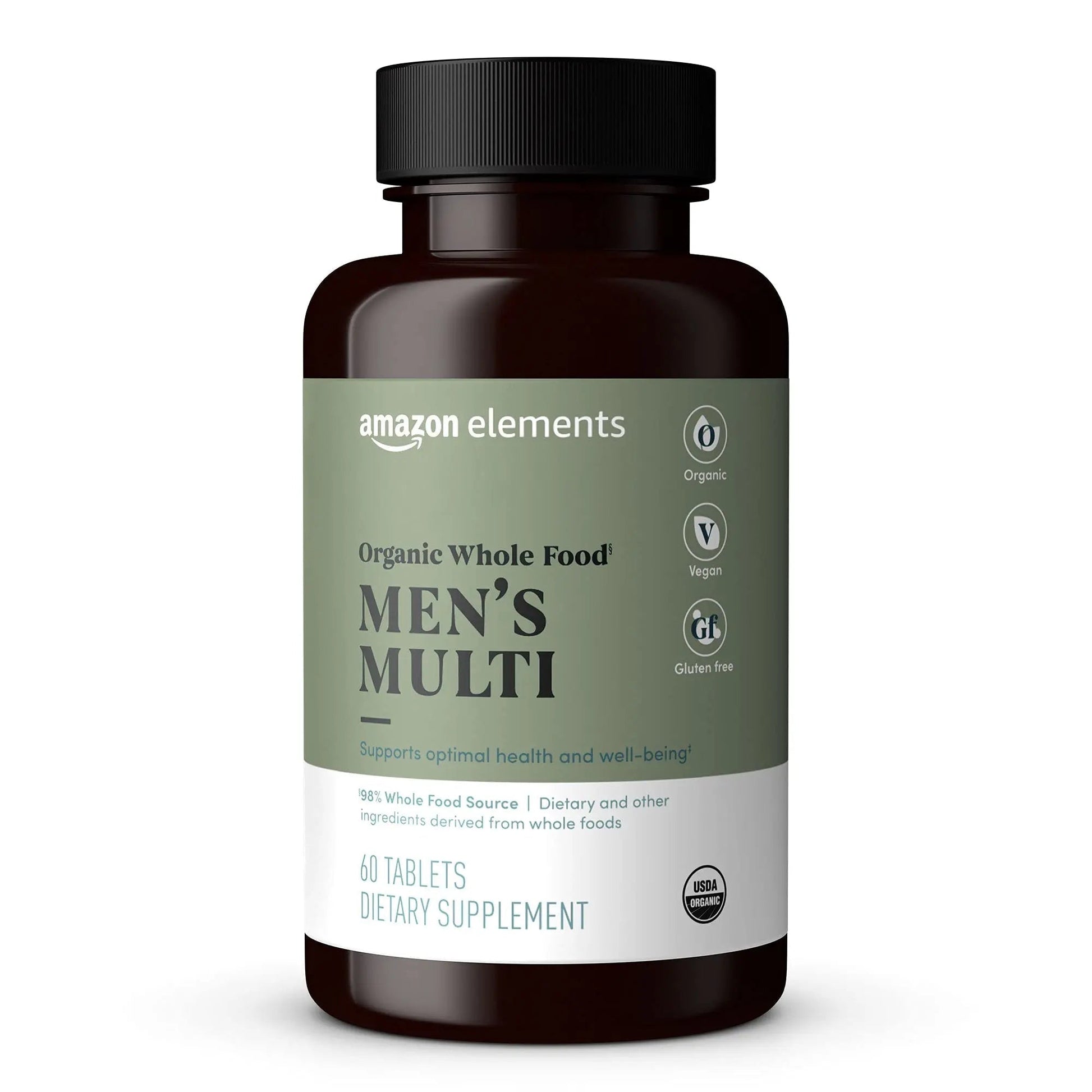Amazon Elements Organic Whole Food Men's Multi, 60 tablets Amazon ElementsBuy Supplements Australia
