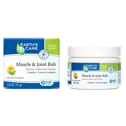 Earth's Care Muscle & Joint Rub - for Sore Muscles, Bruises, Aches and Strains - 2.5 OZ. Earth's CareBuy Supplements Australia