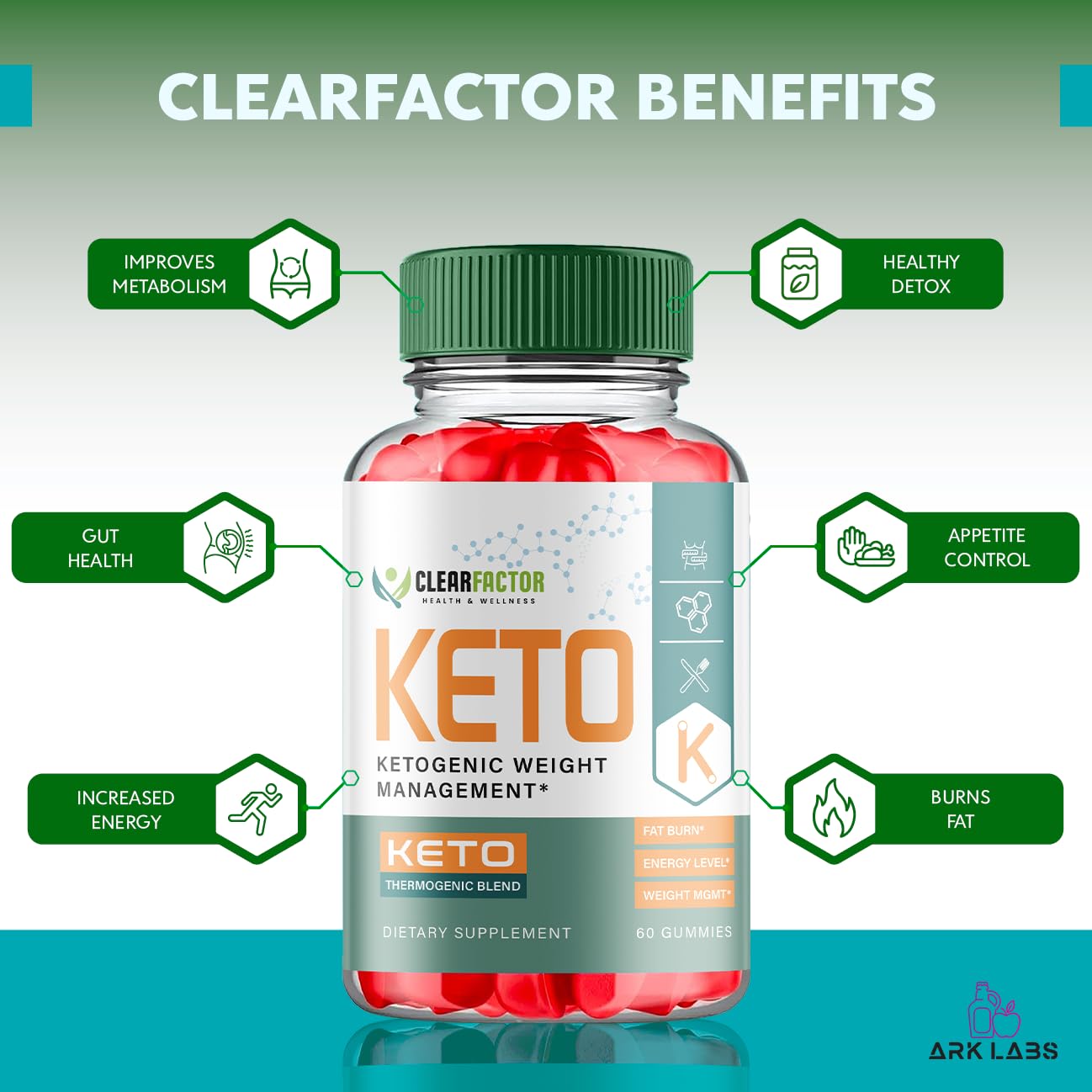 (5 Pack) Clear Factor Gummies, Clear Factor ACV Gummies, Clear Factor Gummy Ark LabsBuy Supplements Australia
