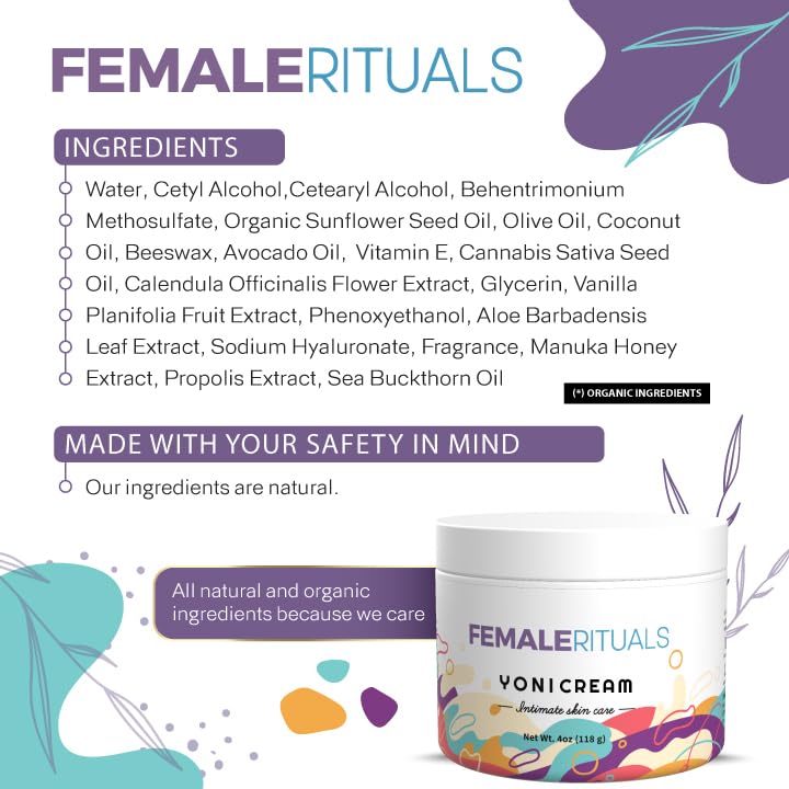 FEMALE RITUALS Vulva Moisturizing Cream - Vulva Care Balm - Clinically Tested Vaginal Moisturizer FEMALE RITUALSBuy Supplements Australia