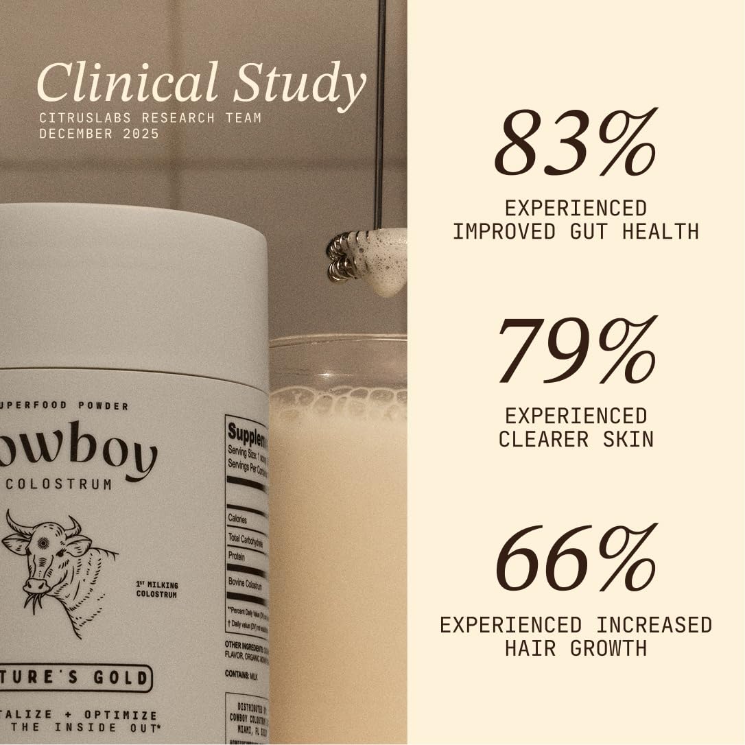 Cowboy - The Exclusive 1st Milking, Whole, Grass Fed Colostrum Supplement for Full Body Health - Bovine Colostrum Powder Packed w/Bioactive Nutrients - Sugar Free (Unflavored, 40 Servings) COWBOY COLOSTRUMBuy Supplements Australia