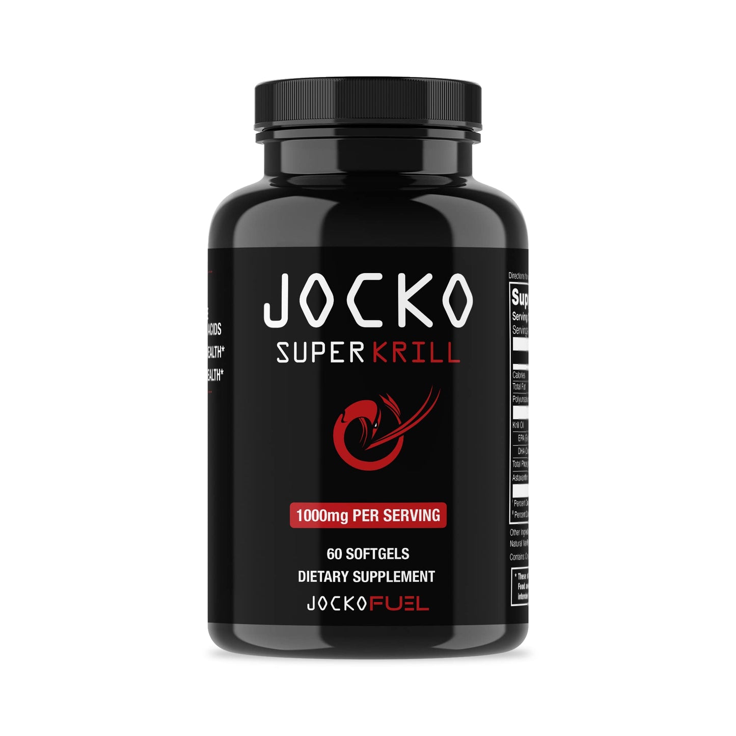 Jocko Fuel Antarctic Krill Oil Omega 3 Fatty Acid Supplements DHA & EPA - 1000mg Softgels - Supports Joints, Mobility & Mental Function (60 Softgels) Jocko FuelBuy Supplements Australia