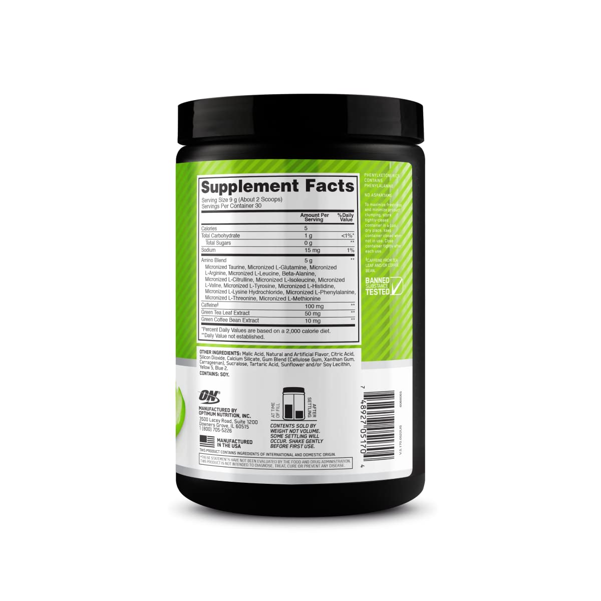 Optimum Nutrition Amino Energy - Pre Workout with Green Tea, BCAA, Amino Acids Optimum NutritionBuy Supplements Australia