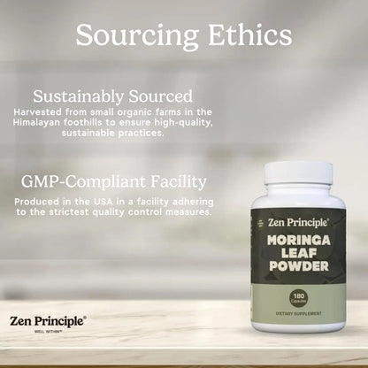 Zen Principle Organic Moringa Oleifera. Ultra-Premium. Provides an All Natural Energy Boost and Multi-Vitamin Zen PrincipleBuy Supplements Australia