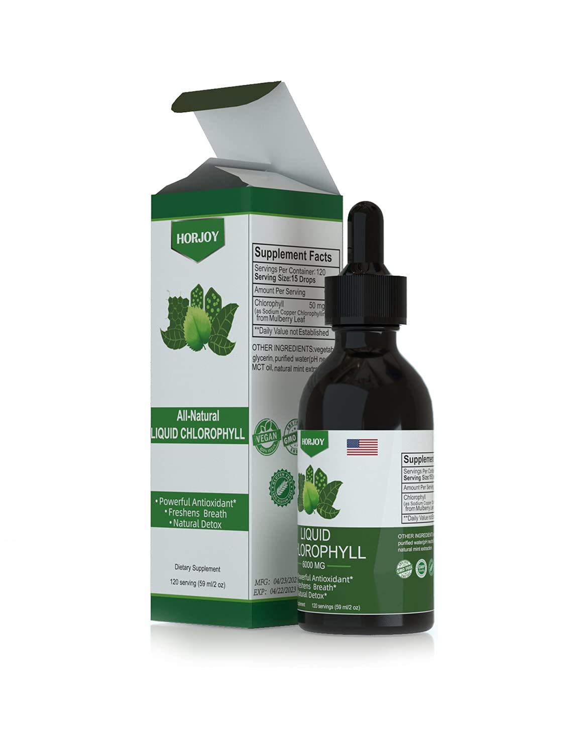 Chlorophyll Liquid Drops - 100% Natural Energy Booster and Immune Support - Internal HorjoyBuy Supplements Australia