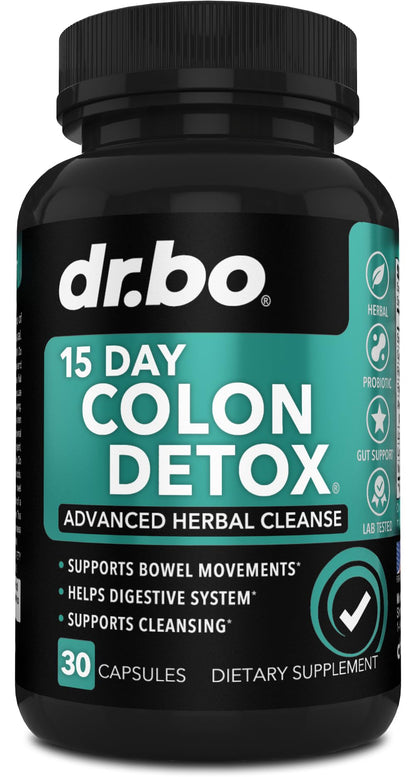 Colon Cleanser Detox for Weight Flush - 15 Day Intestinal Cleanse Pills & Probiotic - Fast Natural Laxative for Constipation Relief - Bowel Movement Supplements for Stomach Bloating, Gut Loss Support