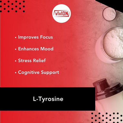 L-Tyrosine Powder 1000 Grams - Nootropic & Sports Nutrition Amino Acid - Powdered for Cognitive, Mood & Stress Support Tablet Capsule Formulations - 1 kg (2.2 lb) VivionBuy Supplements Australia