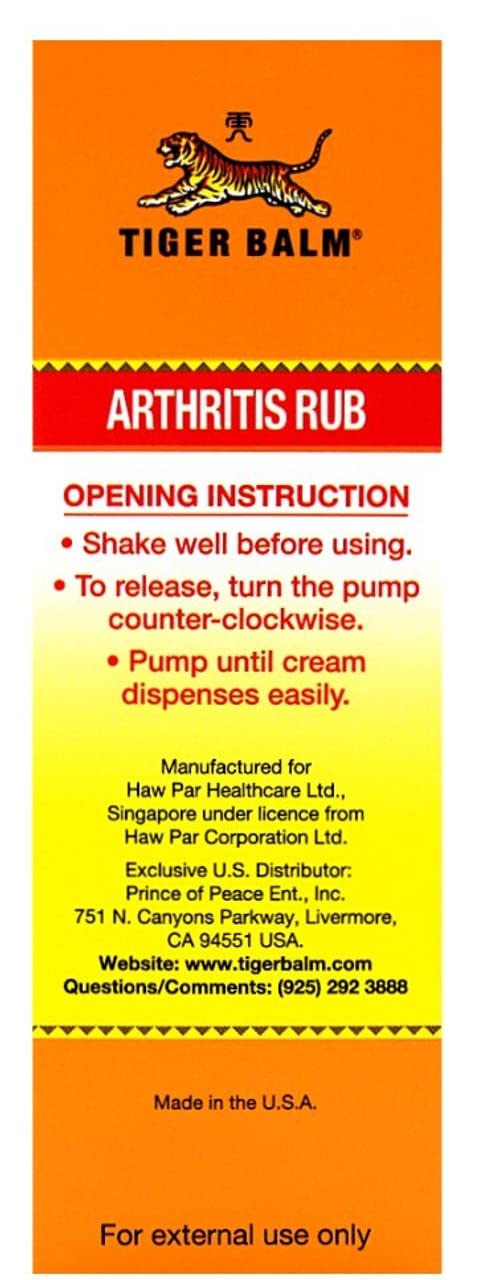 Tiger Balm Balm Arthritis Rub Tiger BalmBuy Supplements Australia