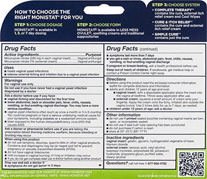 Monistat 3 Day Triple Action Combo Pack, Odorless, White MonistatBuy Supplements Australia