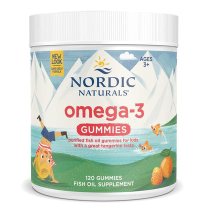 Nordic Naturals Nordic Omega-3 Gummies, Tangerine - 120 Gummies - 82 mg Total Omega-3s with EPA & DHA