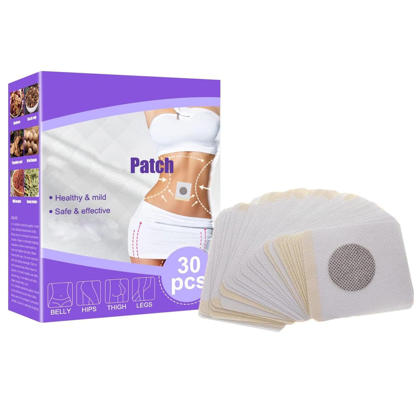 Rosarden Belly Patch, 30Pcs Toning Contouring Firming Patches, Sweatproof Patches