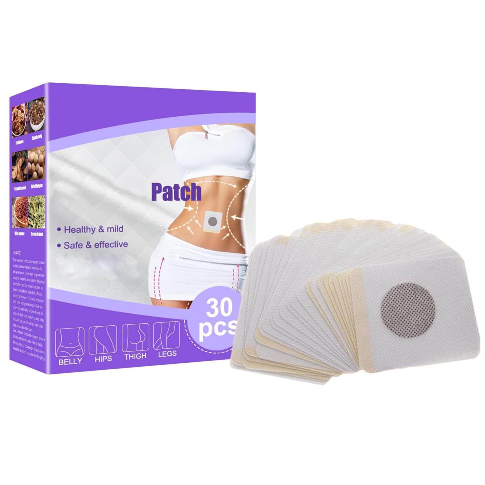 Rosarden Belly Patch, 30Pcs Toning Contouring Firming Patches, Sweatproof Patches