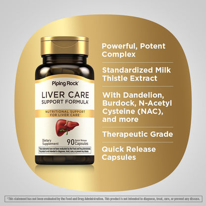 Piping Rock Liver Cleanse Complex | 90 Capsules | Liver Care Support Formula | Non-GMO, Gluten Free Supplement Piping RockBuy Supplements Australia