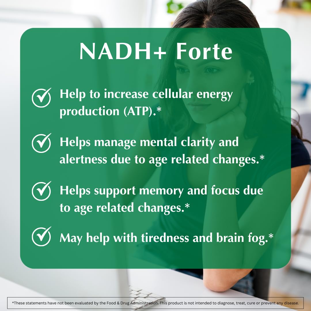 PROVITA NADH+ Forte | Cognitive Support Supplement with NADH, Coenzyme Q10 & Chlorophyll | Energy Support, Focus, Mental Clarity & Brain Health | Vegan Capsules | High Absorption Cellular Formula PROVITABuy Supplements Australia