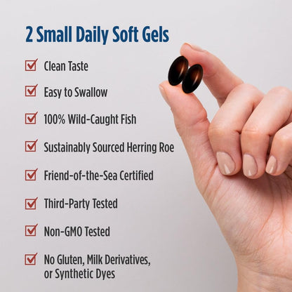 Nordic Naturals Omega-3 Phospholipids, Unflavored - 60 Soft Gels - 500 mg Omega-3 & 350 mg Phospholipids - Heart & Brain Health - Small, Easy-to-Swallow Soft Gels - Non-GMO - 30 Servings Nordic NaturalsBuy Supplements Australia