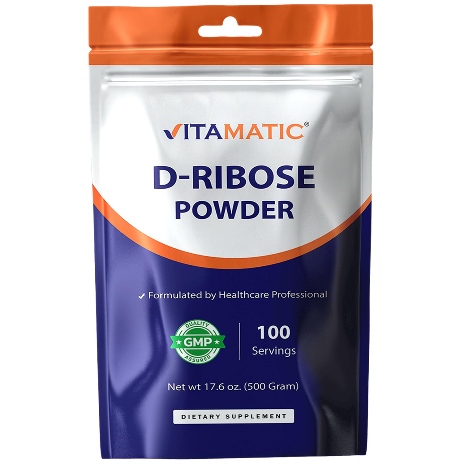 Vitamatic D-Ribose Powder 500g - 17.6 OZ (500 Gram) | Pure & Unflavored | Non-GMO | Easy-Mix Dietary Supplement VitamaticBuy Supplements Australia