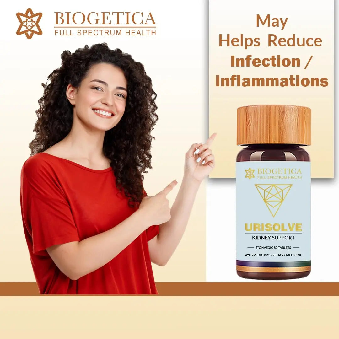 Biogetica Urisolve Kidney Care Herbal Supplement with Asparagus Racemosus & Terminalia Chebula for Optimal Urinary System Support - Non-GMO - 100% Vegan Ayurveda Supplement - 80 Tablets BiogeticaBuy Supplements Australia