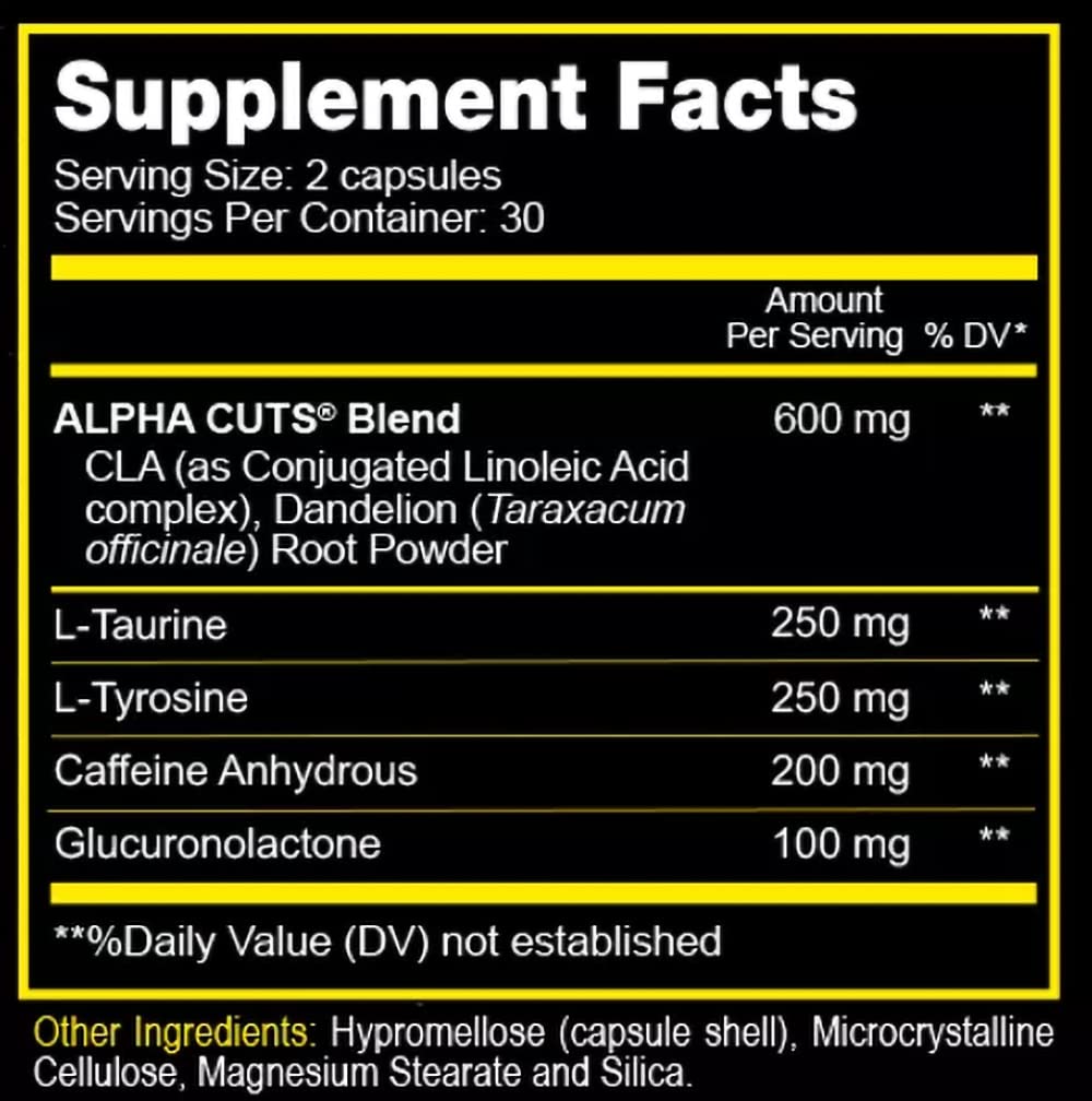 ALPHA CUTS Capsules Fat Burner Thermogenic Men Women Pre Cardio Workout Weight Loss ALPHA CUTSBuy Supplements Australia