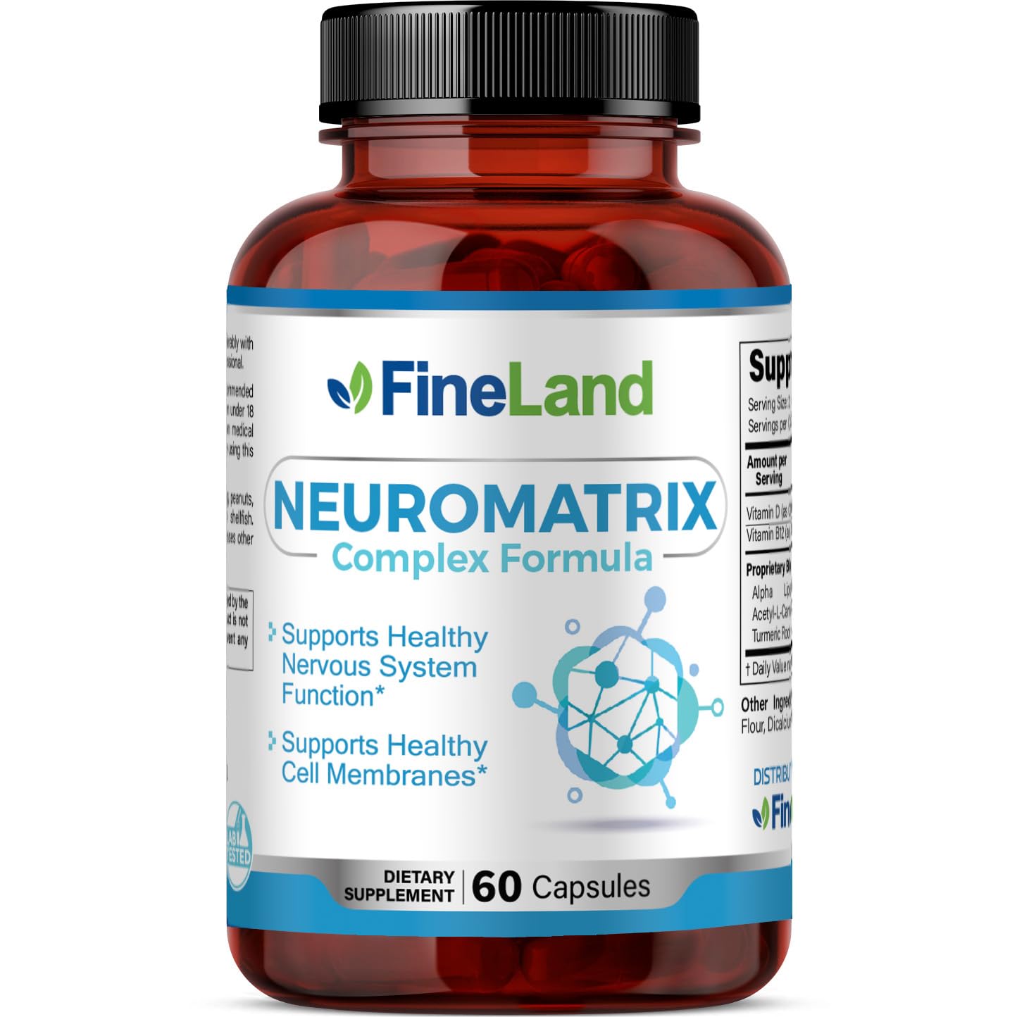 FineLand NEUROMATRIX Complex Formula, Advanced Cognitive and Nerve Support Supplement, High Potency Vitamin B12, Alpha Lipoic Acid and Acetyl-L-Carnitine, 60 Capsules FineLandBuy Supplements Australia