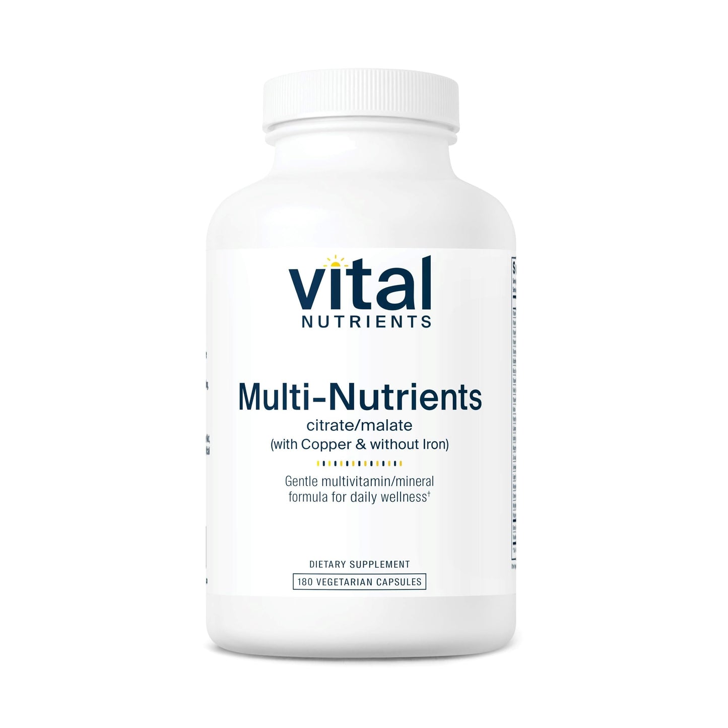 Vital Nutrients - Multi-Nutrients 2 - Citrate/Malate Formula (with Copper and Without Iron) - Multi-Vitamin/Mineral, Potent Antioxidants, Gentle Bioavailable Form - 180 Vegetarian Capsules per Bottle Vital NutrientsBuy Supplements Australia