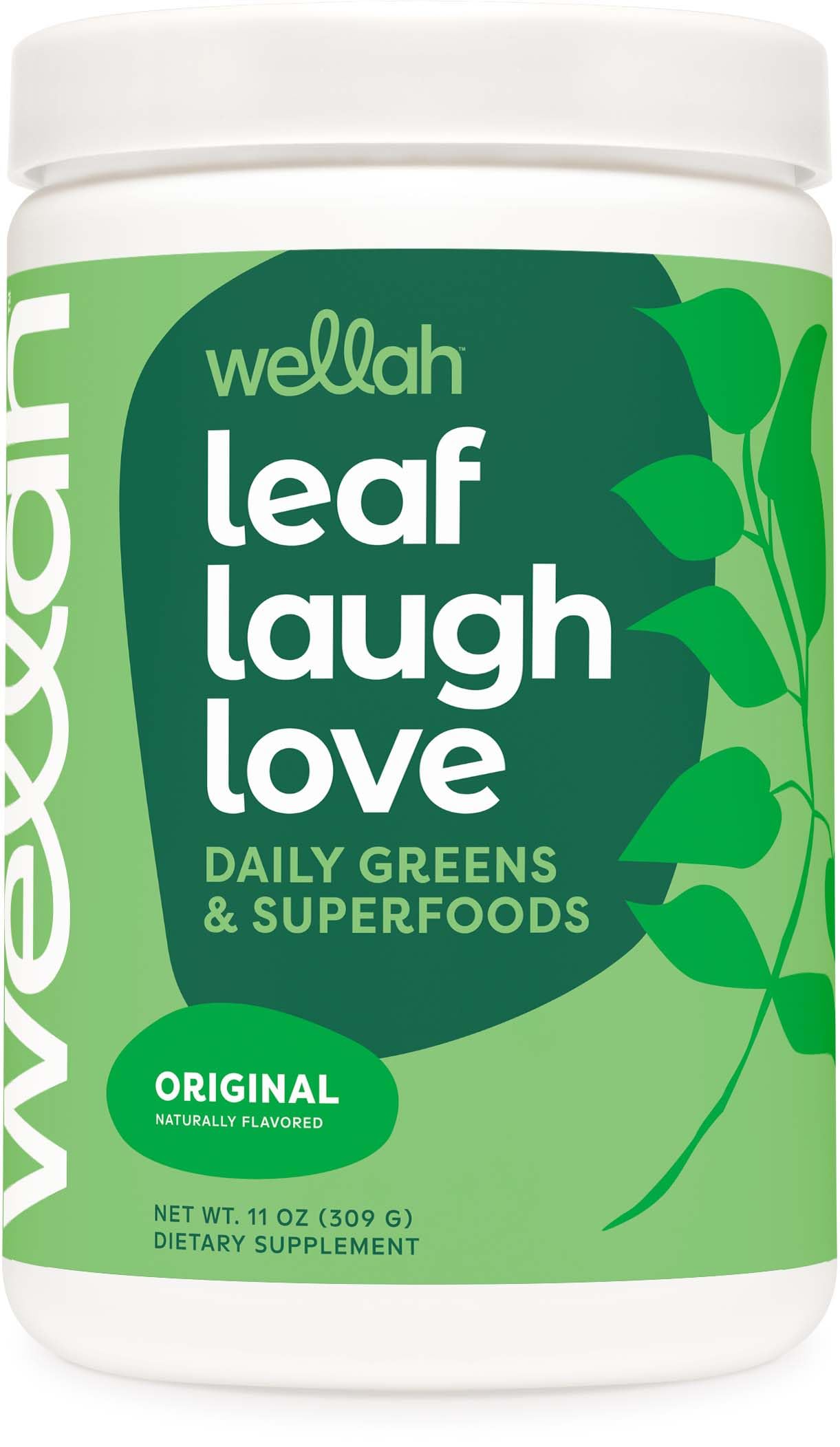Wellah Leaf, Laugh, Love Super Greens Powder (Unflavored) 30 Servings - Superfood Supplement Drink Mix WellahBuy Supplements Australia